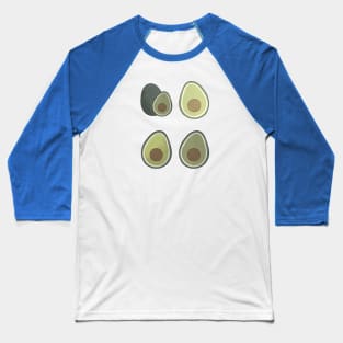 Avocado cute pattern illustration Baseball T-Shirt